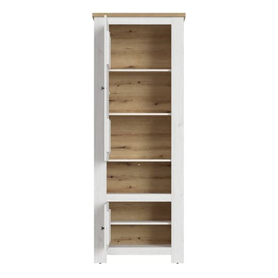 Clinton Wooden Storage Cabinet With 2 Doors In White And Oak_2