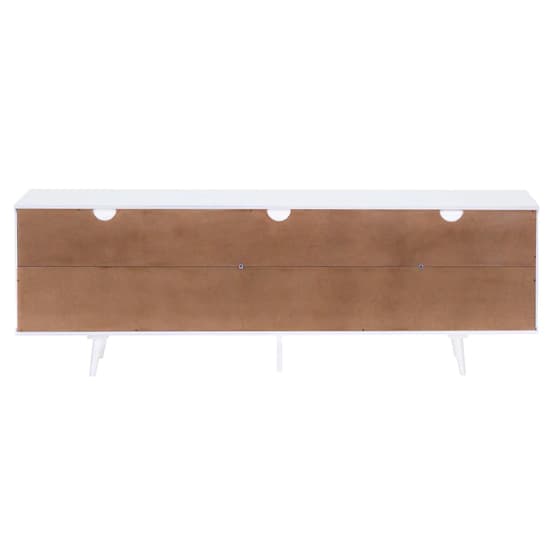 Clinton Wooden TV Stand With 3 Drawers In White_3