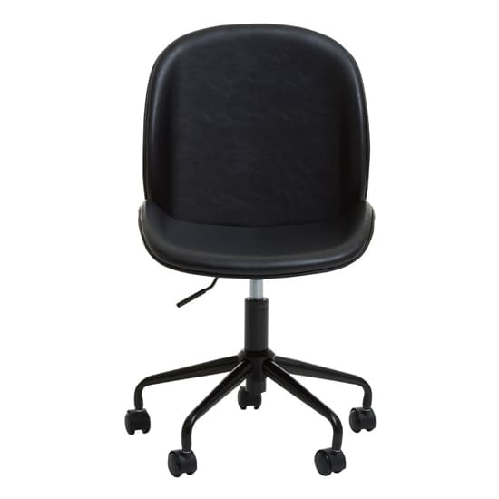 Clintons Leather Home And Office Chair In Black_2