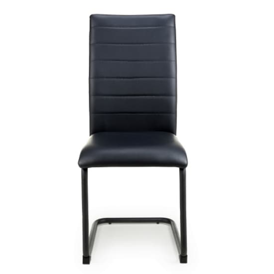 Clisson Black Leather Effect Dining Chairs In Pair_3