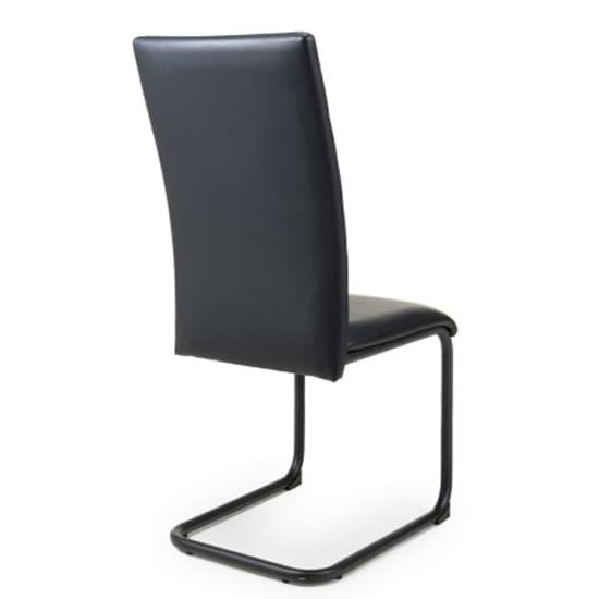 Clisson Black Leather Effect Dining Chairs In Pair_5