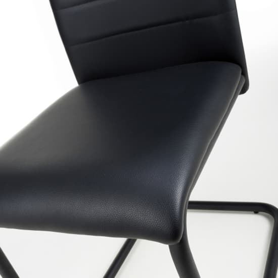 Clisson Black Leather Effect Dining Chairs In Pair_8