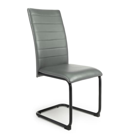 Clisson Grey Leather Effect Dining Chairs In Pair_2