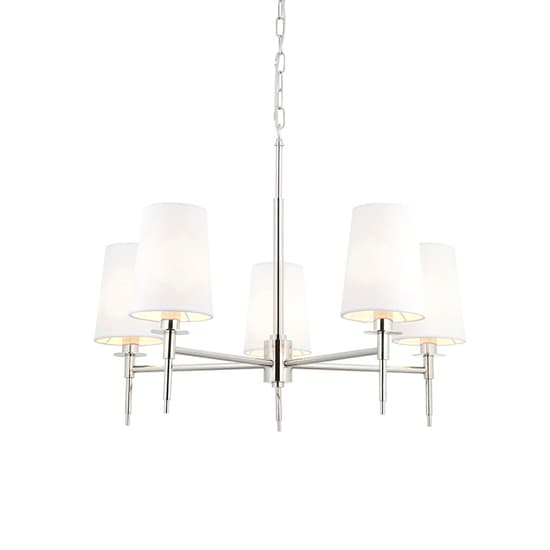 Clive 5 Lights Multi Arm Ceiling Pendant Light In Bright Nickel_7