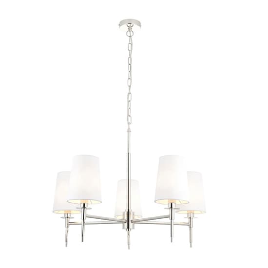 Clive 5 Lights Multi Arm Ceiling Pendant Light In Bright Nickel_8