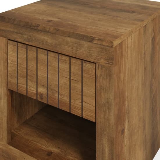 Clive Wooden Lamp Table With 1 Drawer In Knotty Oak_3