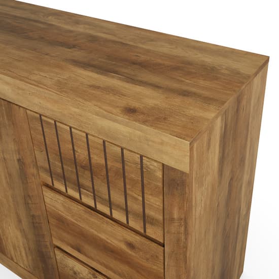 Clive Wooden Sideboard With 2 Doors 3 Drawers In Knotty Oak_3