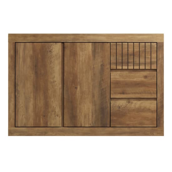 Clive Wooden Sideboard With 2 Doors 3 Drawers In Knotty Oak_4