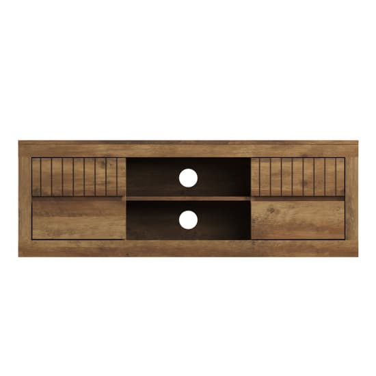 Clive Wooden TV Stand With 4 Drawers In Knotty Oak_4