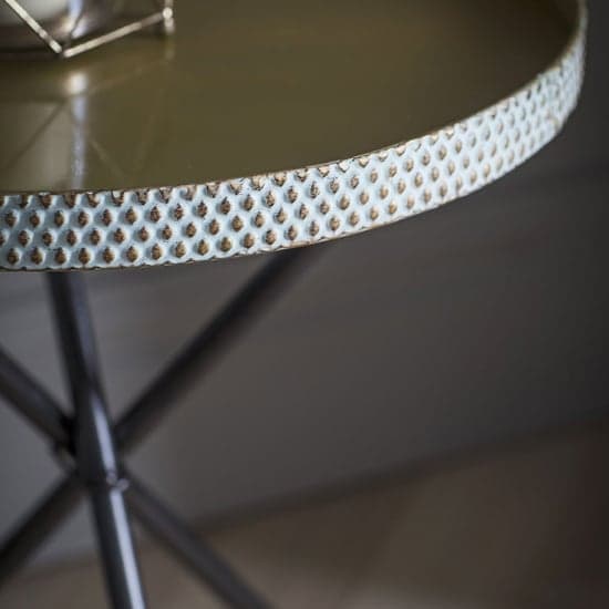 Cloral Round Metal Side Table With Tripod Base In Duck Egg Gold_3