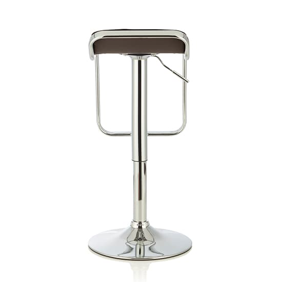Clova Cappuccino Faux Leather Swivel Gas-Lift Bar Stools In Pair_4