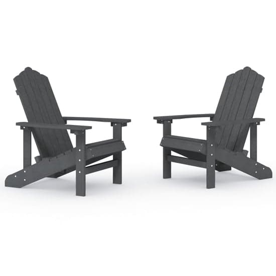 Clover Anthracite HDPE Garden Seating Chairs In Pair_2
