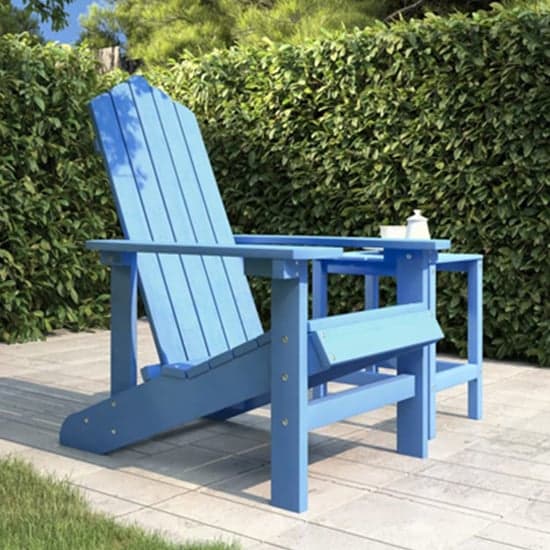 Clover HDPE Garden Seating Chair In Aqua Blue_1