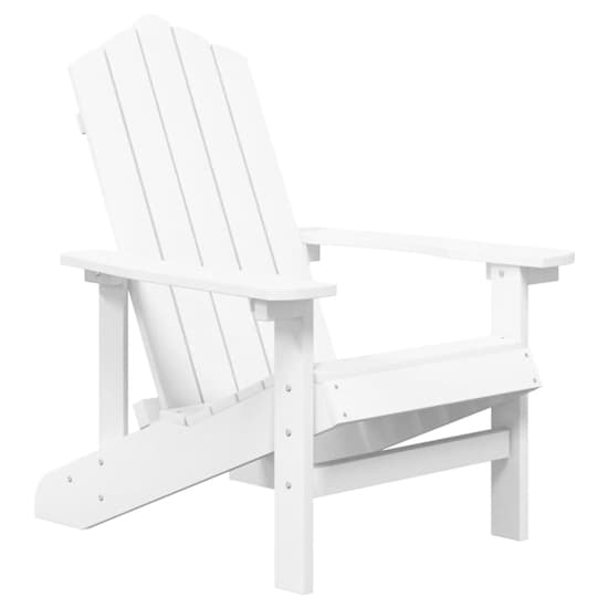 Clover HDPE Garden Seating Chair With Table In White_3