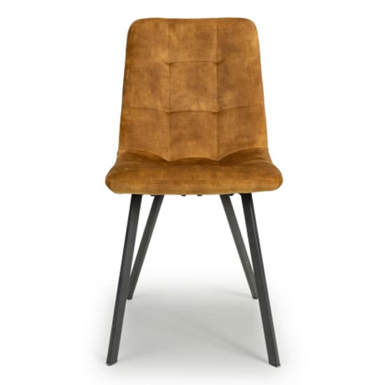 Cluj Bronze Brushed Velvet Dining Chairs In Pair_5