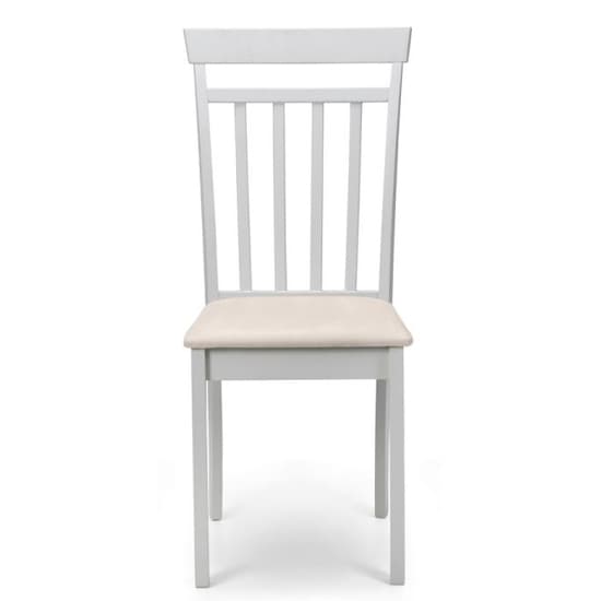 Calista Grey Wooden Dining Chairs With Ivory Seat In Pair_3