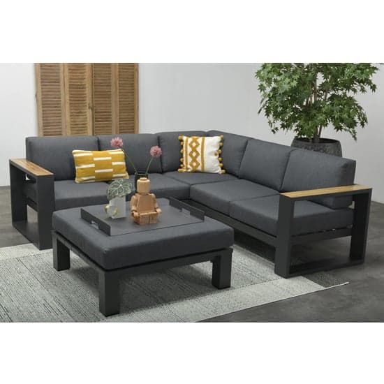 Cobe Corner Sofa Group With Armchair And Ottoman In Charcoal_2