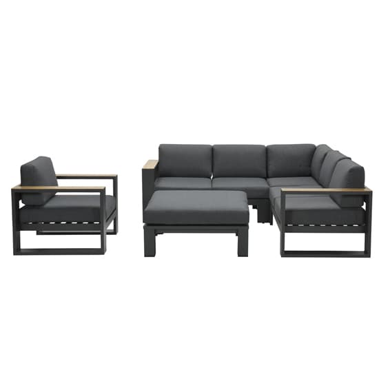 Cobe Corner Sofa Group With Armchair And Ottoman In Charcoal_7