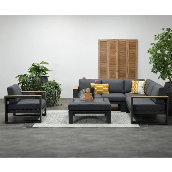 Cobe Corner Sofa Group With Armchair And Ottoman In Charcoal_9