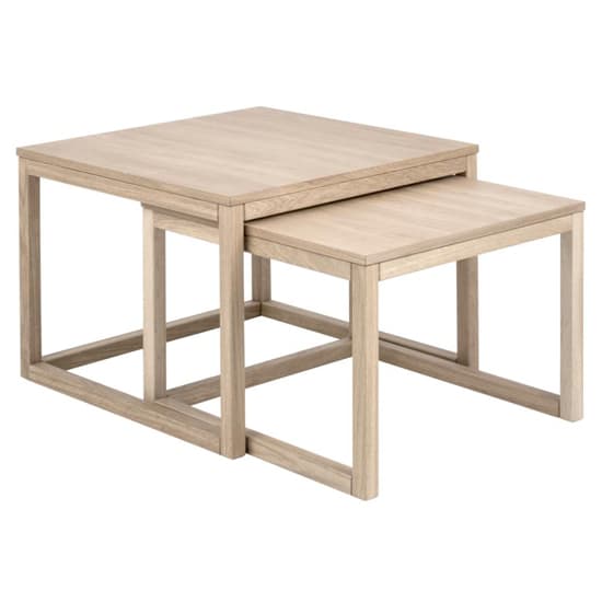 Cocoa Wooden Set Of 2 Coffee Tables In Oak_3