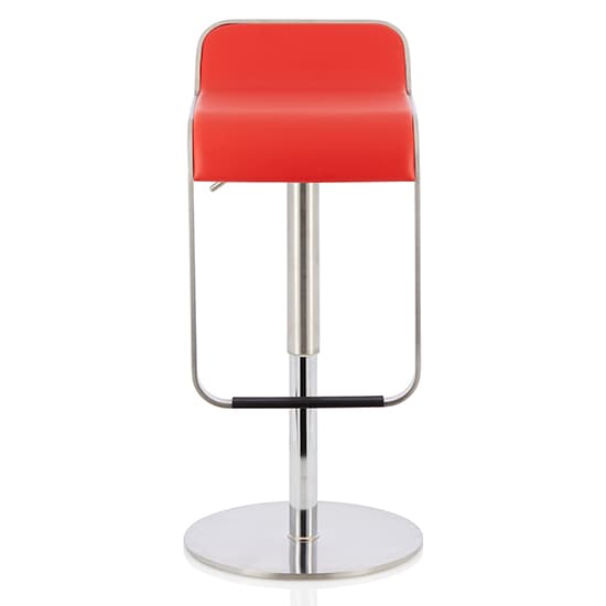 Cohasset Red Faux Leather Swivel Gas-Lift Bar Stools In Pair_2