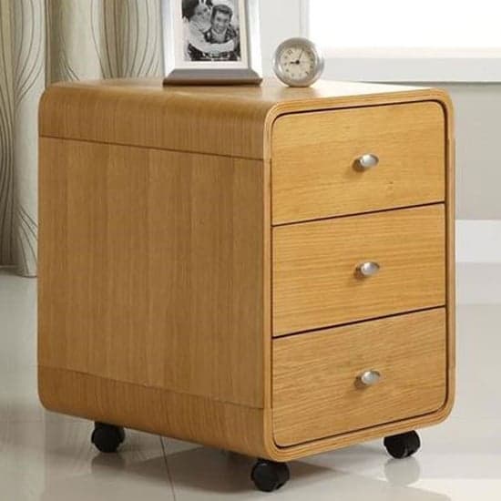 Cohen Office Pedestal In Oak With 3 Drawers_1