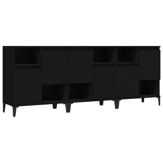 Coimbra Wooden Sideboard With 6 Doors In Black_3