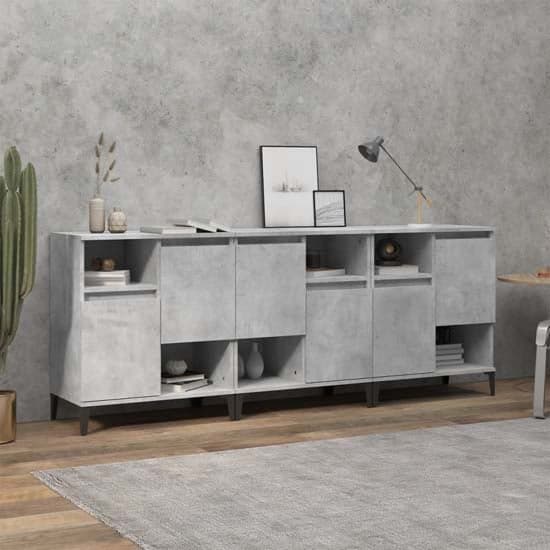 Coimbra Wooden Sideboard With 6 Doors In Concrete Effect_1