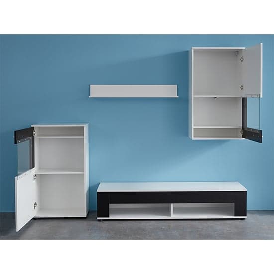 Cojack LED Living Room Furniture Set In White And Black_2