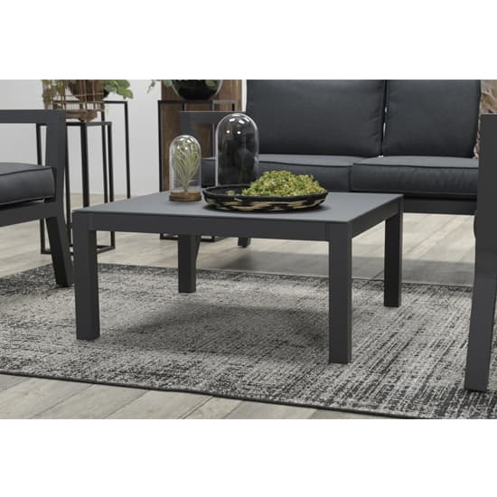 Colap Corner Sofa With Coffee Table Armchair In Carbon Black
