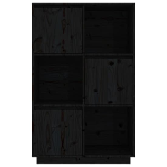 Colix Pine Wood Storage Cabinet With 3 Doors In Black_4