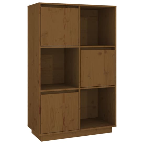 Colix Pine Wood Storage Cabinet With 3 Doors In Honey Brown_3