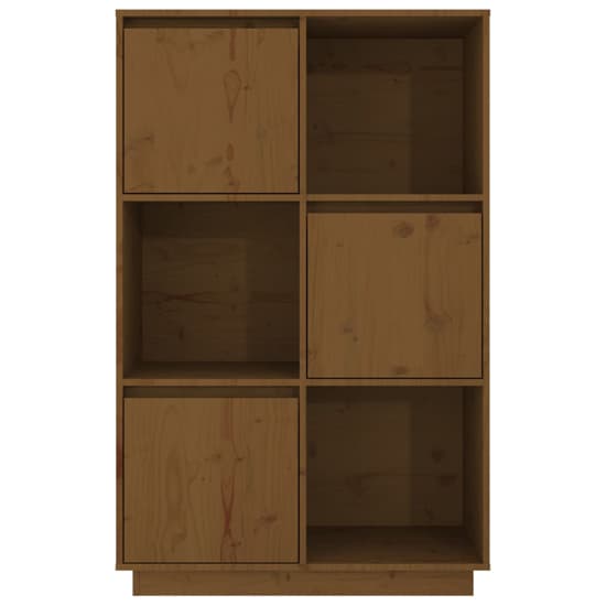 Colix Pine Wood Storage Cabinet With 3 Doors In Honey Brown_4