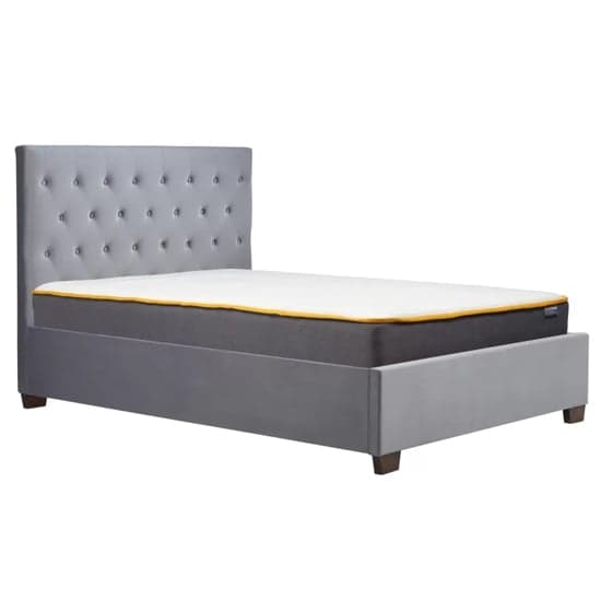Colognes Fabric Double Bed In Grey_2