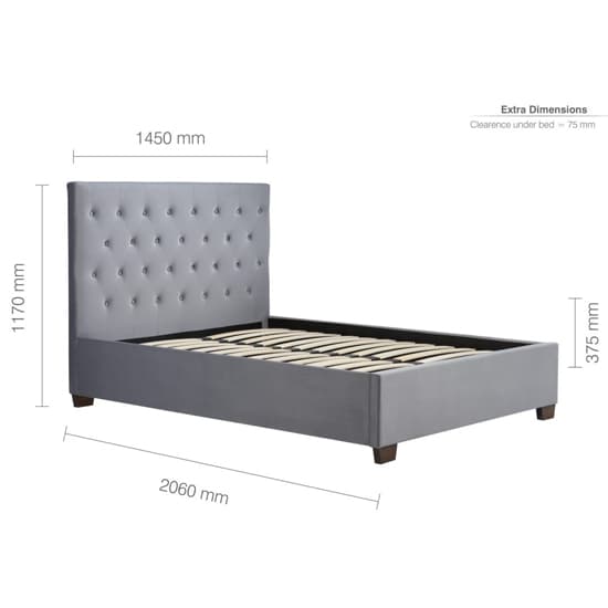 Colognes Fabric Double Bed In Grey_6