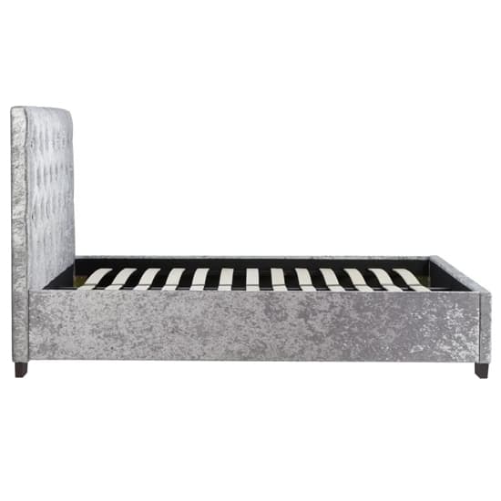 Colognes Fabric Double Bed In Steel Crushed Velvet_5