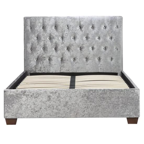 Colognes Fabric King Size Bed In Steel Crushed Velvet_4