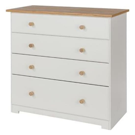 Chorley Small Chest Of Drawers In White And Soft Cream Furniture in