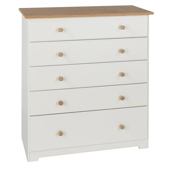 Chorley Tall Chest Of Drawers In White And Soft Cream_2