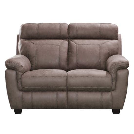 Colyton Fabric 2 Seater Sofa In Brown_2
