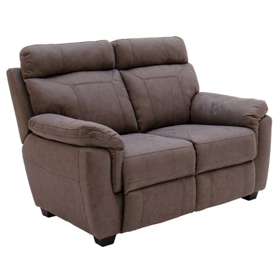 Colyton Fabric 2 Seater Sofa In Brown_1