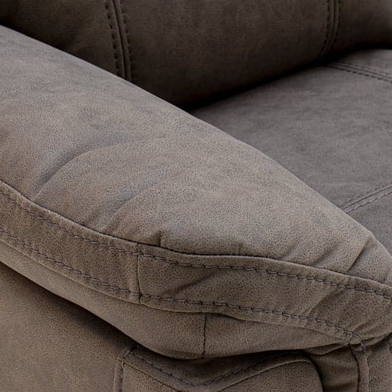 Colyton Fabric 3 Seater Sofa In Brown_2