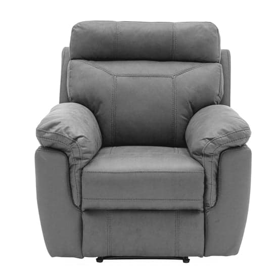 Colyton Fabric Recliner 1 Seater Sofa In Grey_2