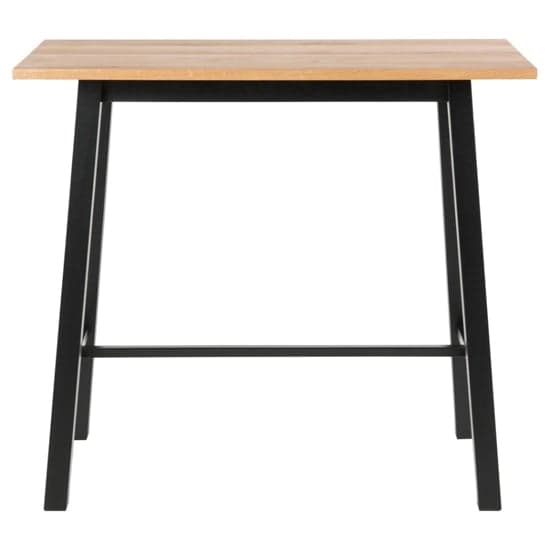 Colza Wooden Bar Table With Black Metal Legs In Wild Oak_2