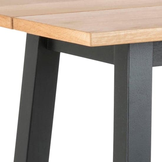 Colza Wooden Bar Table With Black Metal Legs In Wild Oak_3