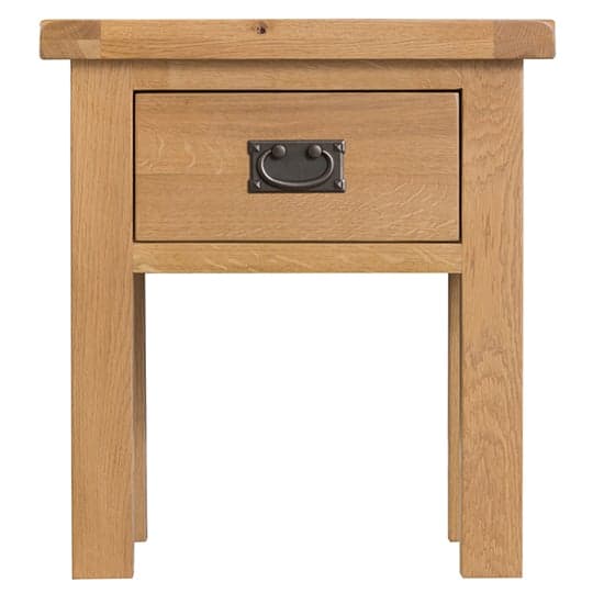 Concan Wooden 1 Drawer Lamp Table In Medium Oak_3
