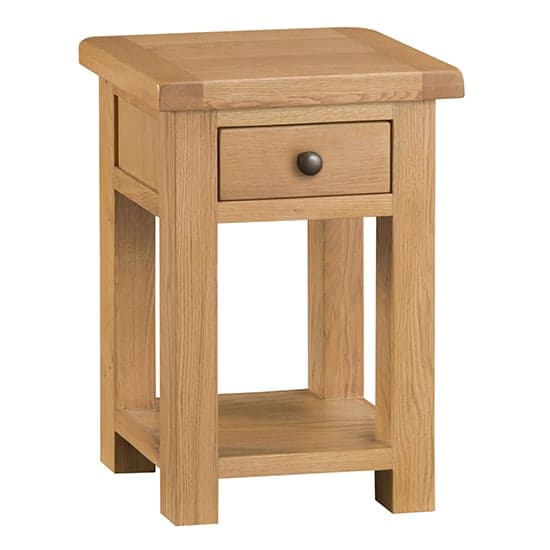 Concan Wooden 1 Drawer Side Table In Medium Oak_1