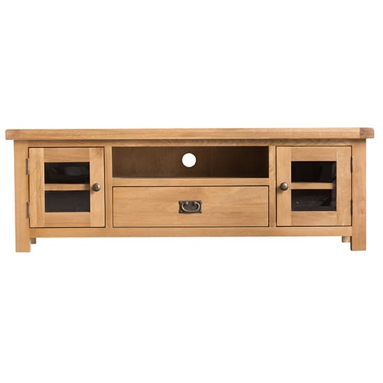 Concan Wooden 2 Doors And 1 Drawer TV Stand In Medium Oak_3