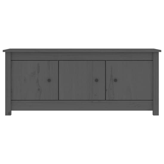 Concord Pinewood Shoe Storage Bench With 3 Doors In Grey_4