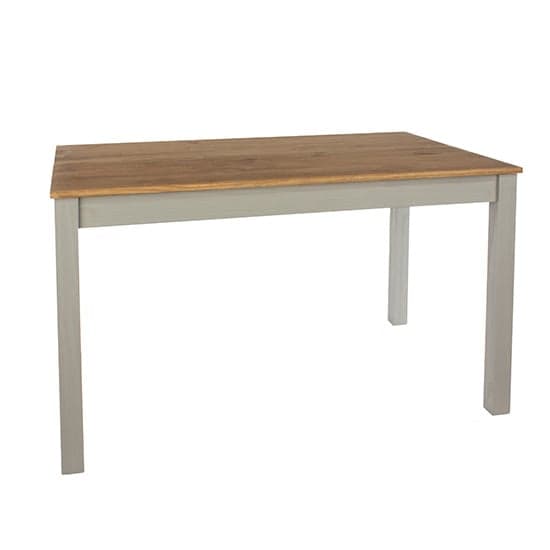 Consett Linea Large Rectangular Wooden Dining Table In Grey